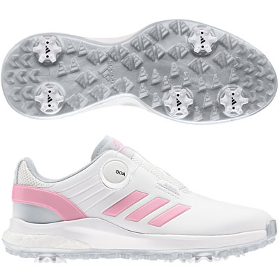 【飛揚高爾夫】adidas performance W EQT BOA 女鞋 #FW6285 粉/白 有釘鞋