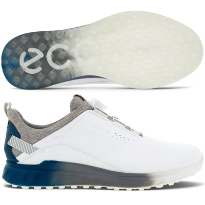 【飛揚高爾夫】ecco 男鞋(無釘) S-Three Boa #102914-60061 白 無釘鞋【EU40-43】【下單前請先詢問是否有現貨】