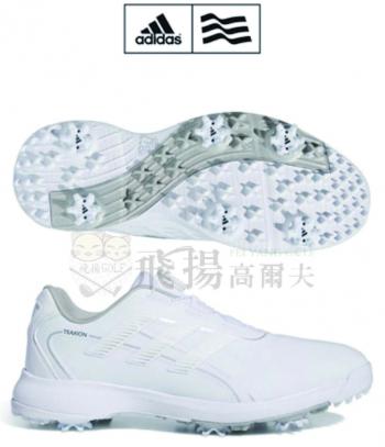 【飛揚高爾夫】adidas TRAXIONLITE BOA 24 男鞋 #IF3036 ,白 有釘鞋