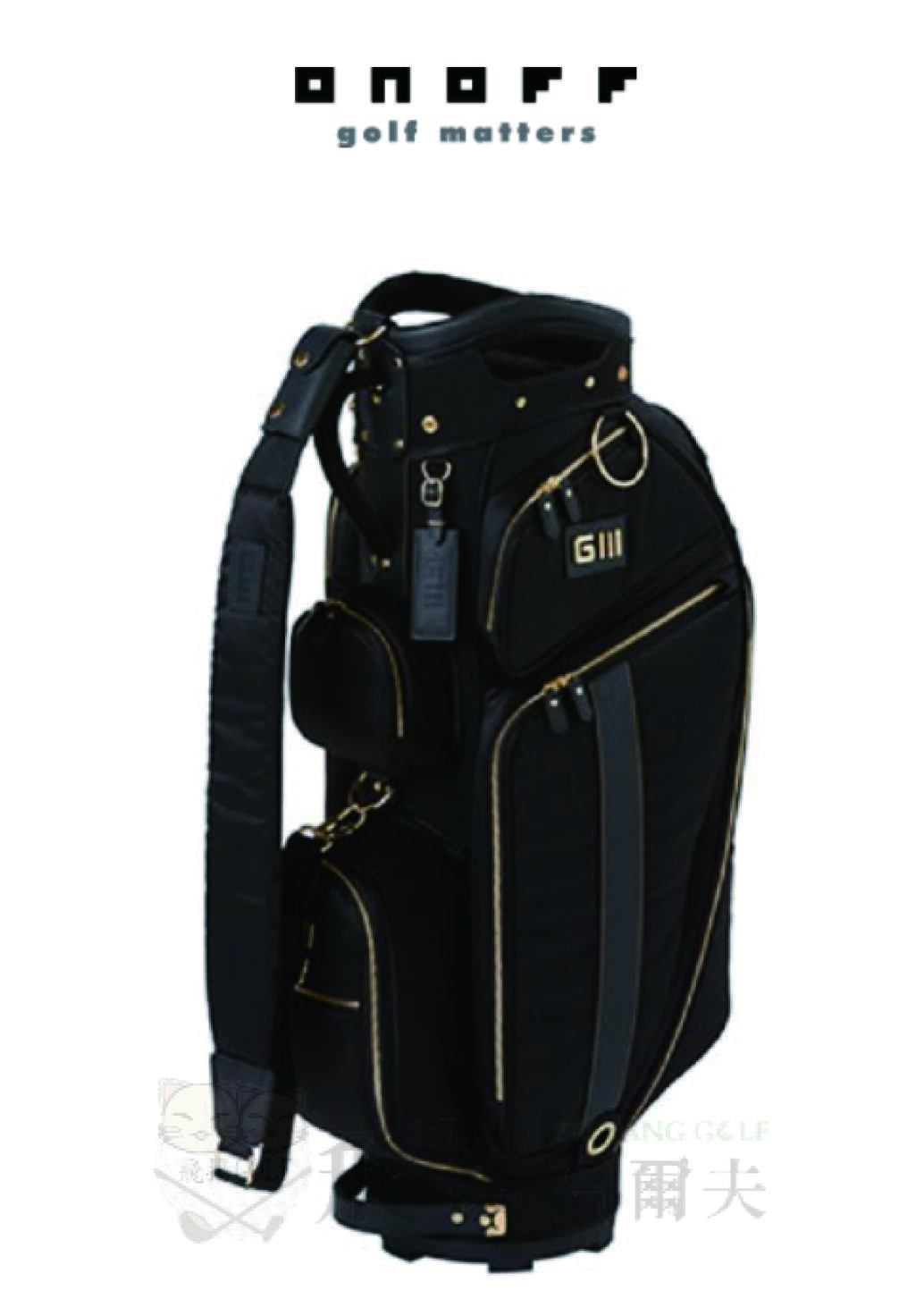 【飛揚高爾夫】ONOFF GIII Caddie Bag 9吋 #GB0424 ,黑