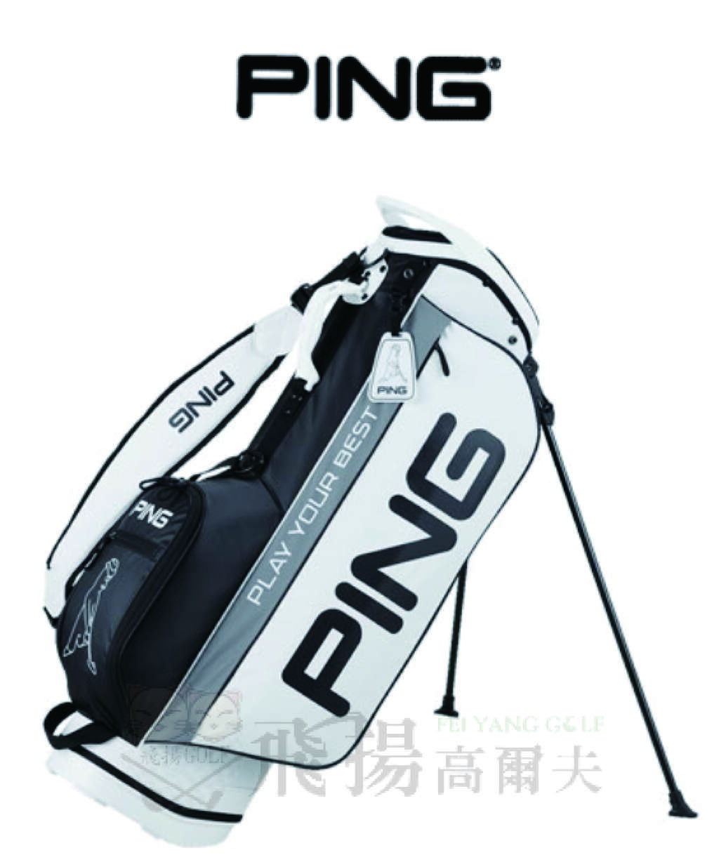 【飛揚高爾夫】Ping CB-P2405 Light Stand Bag ,白/黑,#PI24A510110(亞洲限定)