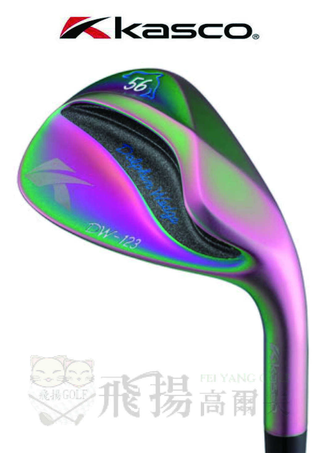 【飛揚高爾夫】'24 Kasco Dolphin Wedge DW-123 Rainbow,鐵身NSPRO 950GH neo(日規)(限量版)