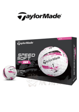 【飛揚高爾夫】'24 TaylorMade SpeedSoft Ink Golf Ball ,2-piece(12/DZ),Pink Ink V99240 (不含印)