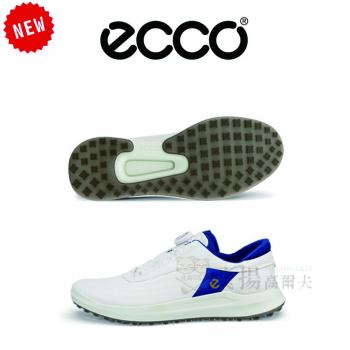 【飛揚高爾夫】ecco 男鞋(無釘) CORE BOA #100834-61109 ,白/藍