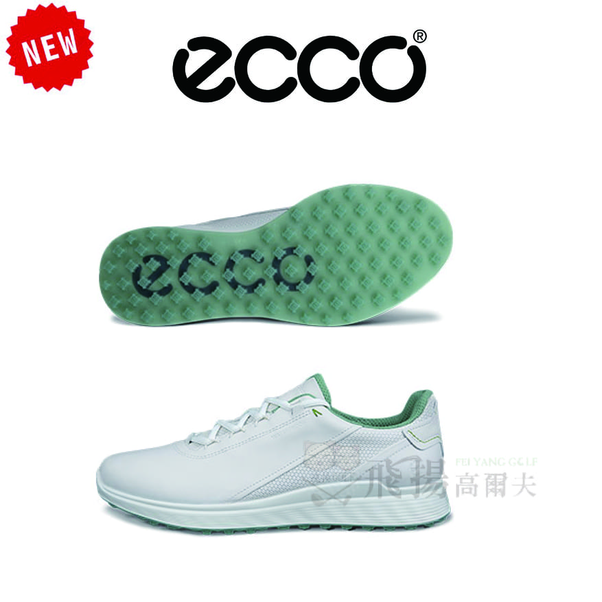 【飛揚高爾夫】ecco 男鞋(無釘) S-Casual #102814-01007 ,白