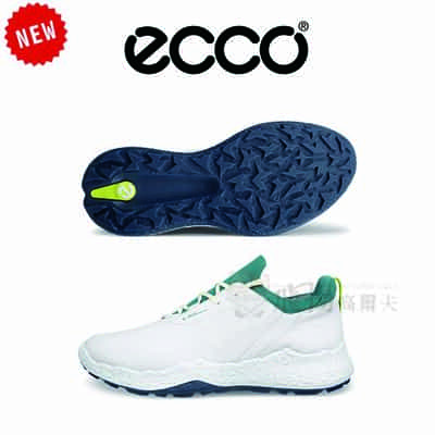 【飛揚高爾夫】ecco 男鞋(無釘) Biom H5 #138064-61475 ,白/灣岸綠