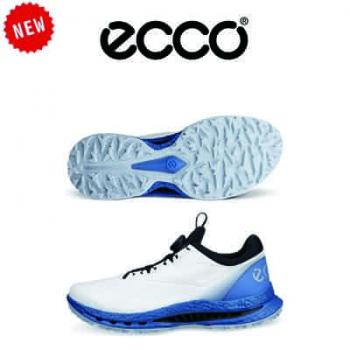 【飛揚高爾夫】ecco 男鞋(無釘) Biom C5 Boa #132614-61583 ,白/軍藍