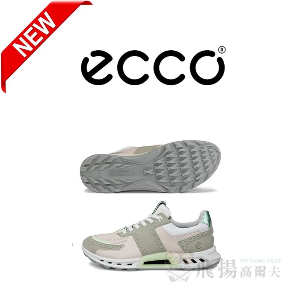 【飛揚高爾夫】ecco 女鞋(無釘) Biom C4 #130983-61590 ,茶卡其石灰色抹茶金屬